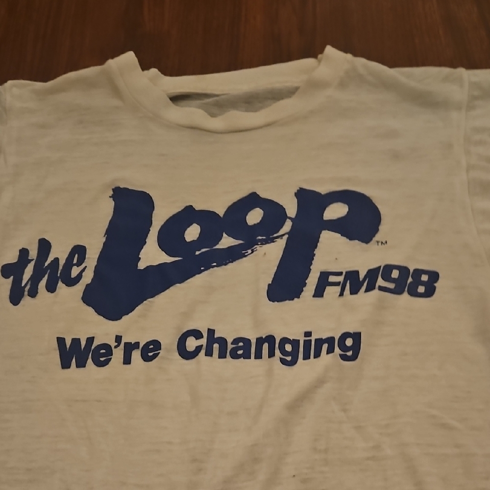 Vintage Chicago WLUP FM97 "The Loop" Radio T-Shirt - "We're Changing" - Rare